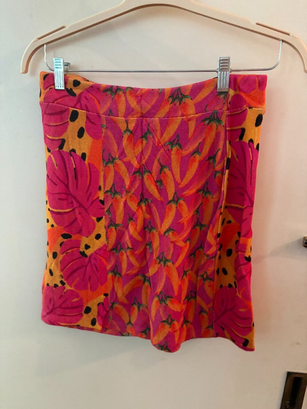 FARM Rio for Anthropologie Tropical Leopard Print Mini Skirt Sz S